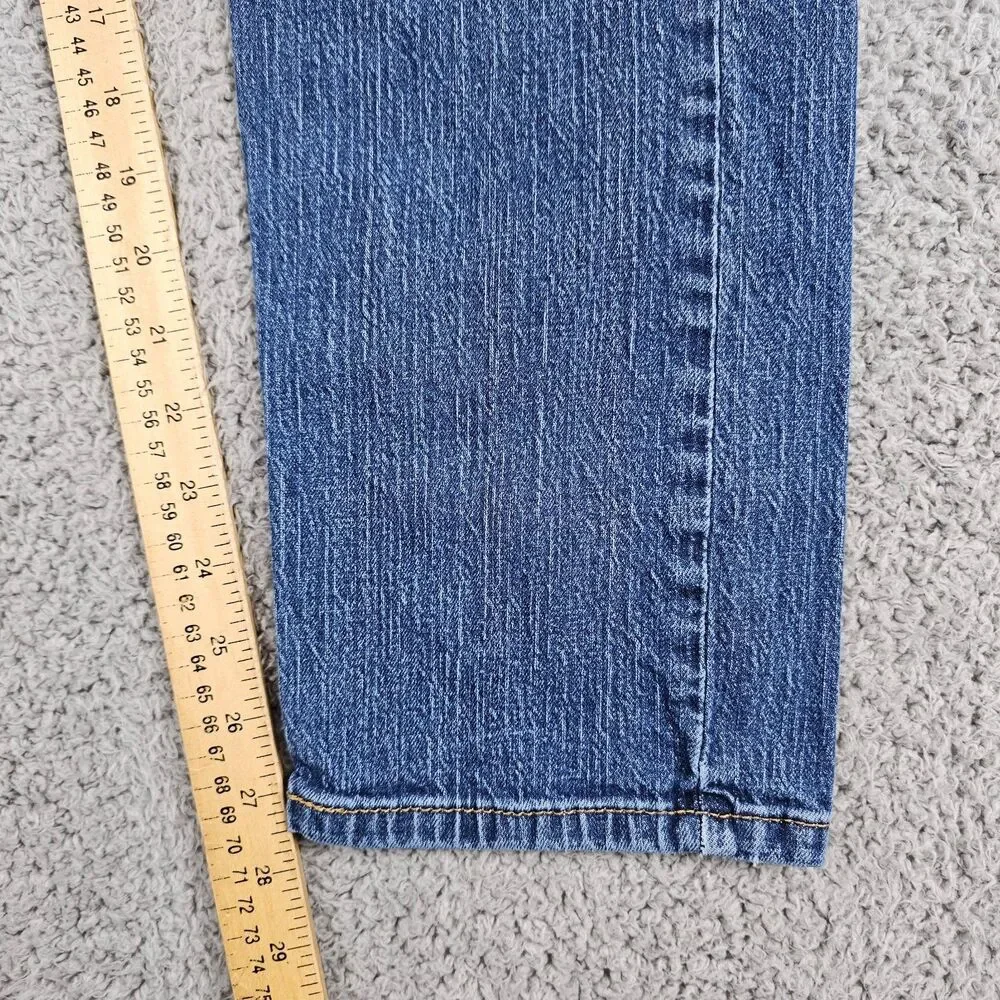 Levis 502 Jeans Mens 30x27 Blue Stretch Regular Taper Casual Minimalist Whisker
